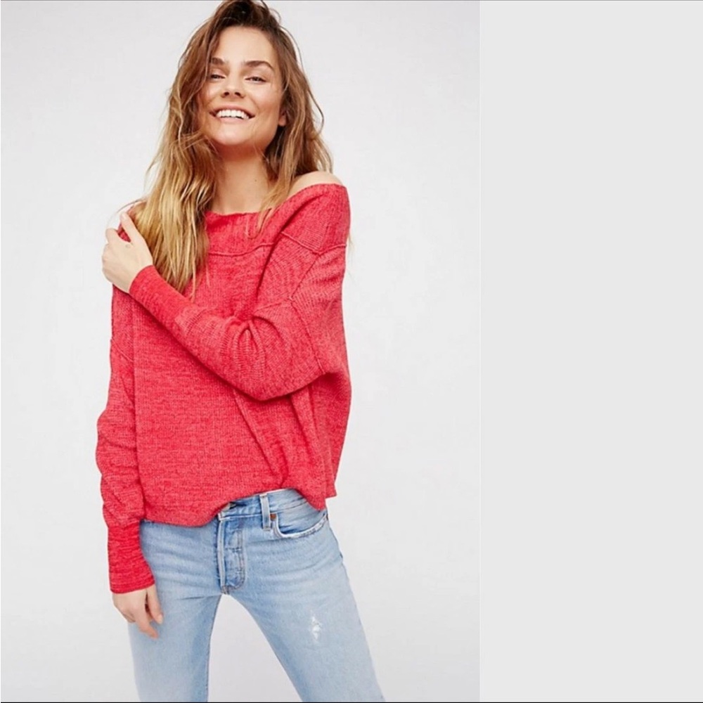 Free People Scarlet Off-Shoulder Sweater